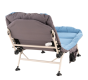 Kempingové lehátko s vankúšom, modro-sivé