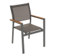 Záhradná stohovateľná kovová stolička, antracit