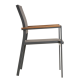 Záhradná stohovateľná kovová stolička, antracit