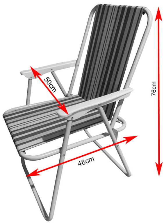 Obrázok Skladacie kempingové kreslo, farebné