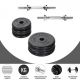Gorilla Sports činkový set, pogumované kotúče, 20 kg