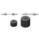 Gorilla Sports činkový set, pogumované kotúče, 30 kg