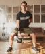 Gorilla Sports Kettlebell činka, plast, čierna, 14 kg