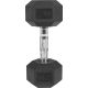 Gorilla Sports Šesťhranná pogumovaná činka, 10 kg