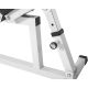 Gorilla Sports Polohovateľná lavička, 119 cm, biela