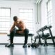 Gorilla Sports Liatinová pogumovaná jednoručná činka 32,5 kg