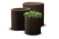 KETER kvetináč Cylinder, veľk. L - hnedá