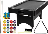 GamesPlanet Biliardový stôl s vybavením, čierna/antracit