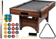 GamesPlanet Biliardový stôl s vybavením, hnedá/antracit