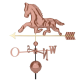 Dekoratívna medená koruhvička kôň, 118 cm
