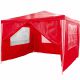 Záhradný párty stan - červený 3 x 3 m + 4 bočné steny