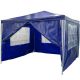 Záhradný párty stan - modrý 3 x 3 m + 4 bočné diely