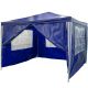 Záhradný párty stan - modrý 3 x 3 m + 4 bočné diely