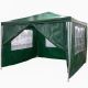 Záhradný párty stan - Zelený 3 x 3 m + 4 bočnice