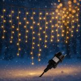 VOLTRONIC Svetelný dážď 15 m, 600 LED, teplá biela