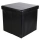 Taburet s úložným priestorom, čierny
