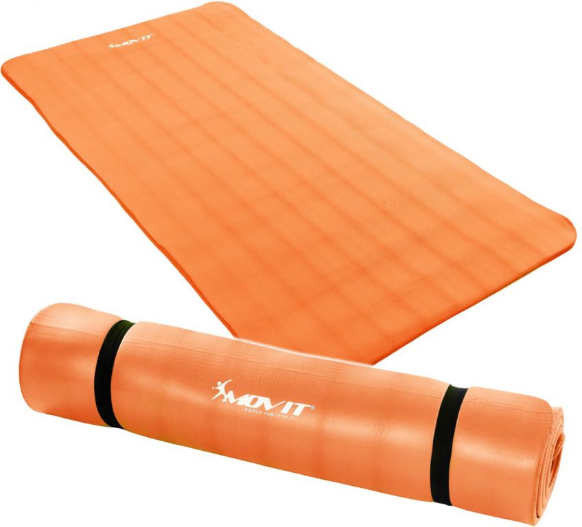 Podložka na jógu MOVIT 190 x 100 x 1,5 cm – oranžová