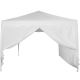 Záhradný párty stan nožnicový 3x3 m + 2 bočné steny - biela