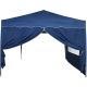 Záhradný párty stan nožnicový 3x3 m + 2 bočné steny - modrá