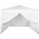 Záhradný párty stan nožnicový 3x3 m + 4 bočné steny - biela