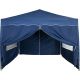 Záhradný párty stan nožnicový 3x3 m + 4 bočné steny - modrá