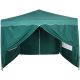 Záhradný párty stan nožnicový 3x3 m + 4 bočné steny - zelená