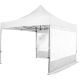Záhradný párty stan nožnicový INSTENT 3 x 3 m + 2 bočné steny - biela