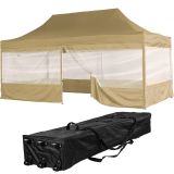 Záhradný párty stan 3 x 6 m INSTENT - nožnicový - champagne
