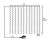 Vianočný svetelný záves - 3x6 m, 600 LED, teple biely