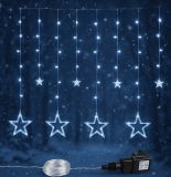 Vianočná dekorácia - svietiace hviezdy,150 LED, studenobiele