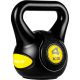MOVIT Kettlebell činka - 4 kg, čierna/žltá