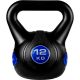 MOVIT kettlebell činka - 12 kg, čierna / tmavo- modrá