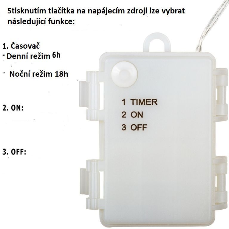 Obrázok Sada 2 kusov svetelných drôtov - 50 ľad, teplá / studená