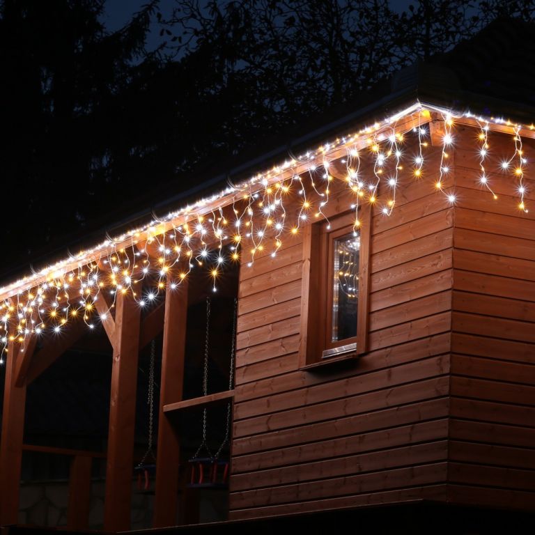 Obrázok VOLTRONIC svetelný dážď - 600 LED, teplá/studená biela