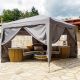 Instent záhradný párty stan - 3 x 3 m, antracit + 4 bočnice