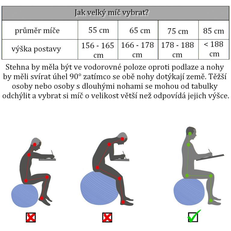 Obrázok MOVIT Gymnastická lopta s nožnou pumpou, 55 cm, fialová