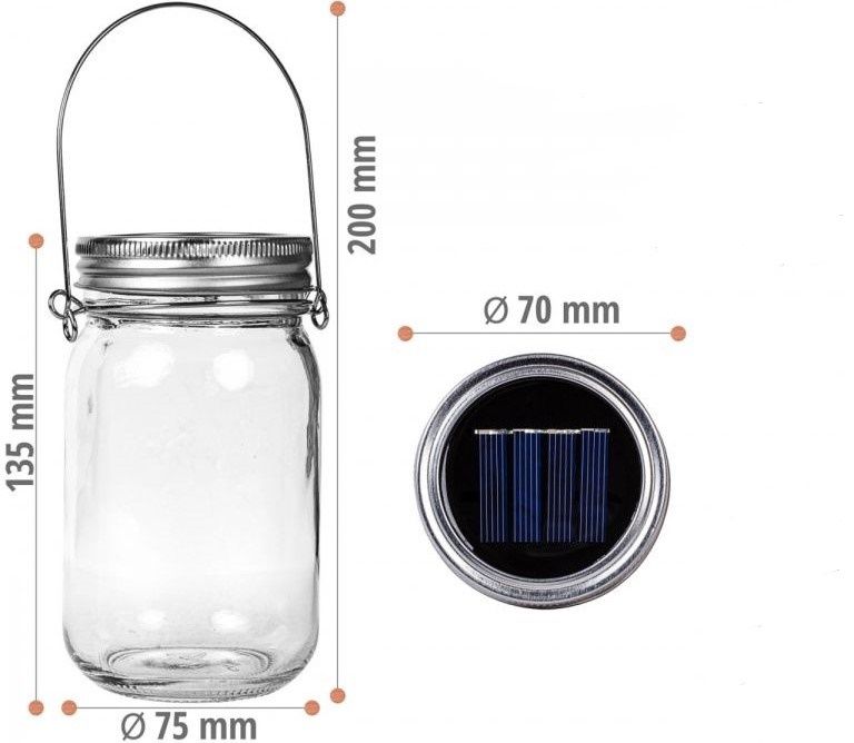 Obrázok VOLTRONIC sada solárnych pohárov 1 LED, 4 ks