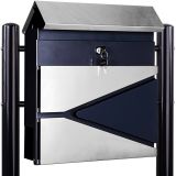 STILISTA poštová schránka so stojanom, oceľ, 37 x 10,5 cm
