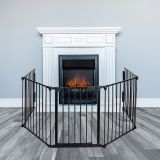 Stilista krbová zástena, kov, 3050 x 755 x 600 cm