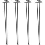 STILISTA nábytková noha z 2 tyčiek, 71 cm, sivá