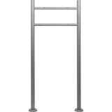 STILISTA stojan na poštovú schránku, 120 cm, strieborný