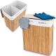 Kôš na bielizeň bambusový, svetlohnedý, 64 x 52 x 32 cm