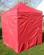 Záhradný párty stan CLASSIC nožnicový + bočné steny - 2 x 2 m červený