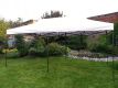 Záhradný párty stan DELUXE nožnicový + bočná stena - 3 x 6 m biela