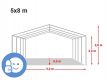 Záhradný párty stan CLASSIC 5 x 8 m - biela