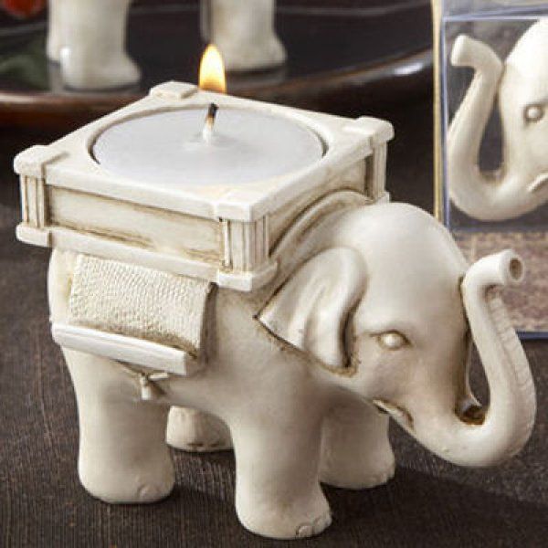 Stojan na svíčku - Slon pro štěstí