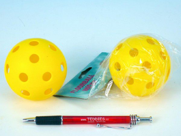 Floorball míč plast průměr 7cm asst 2 barvy v sáčku