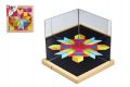 Magnetická tabulka se zrcadly dřevo 25x25x2,1cm 44ks