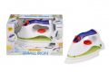 Žehlička plast 19cm na baterie se zvukem a se světlem v krabici