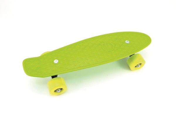 Obrázok Skateboard - pennyboard 43cm, nosnost 60kg plastové osy, zelená, žlutá kola